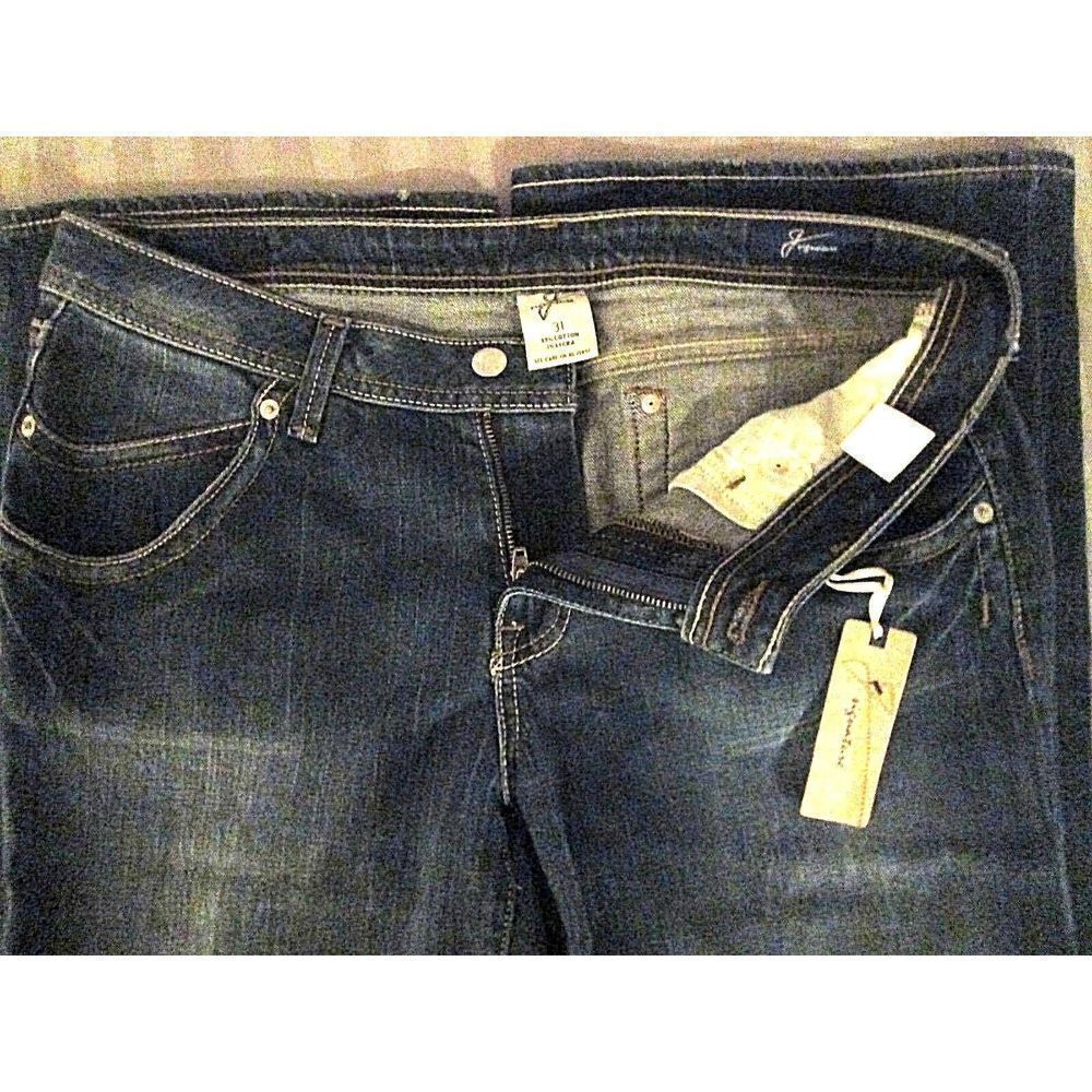 J Signature Jeans Size 31 Style J1198DS Medium Wash Classic Boot Cut Rare NWT